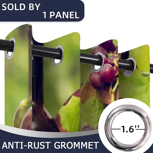 Miniatura 4 de Cortinas opacas románticas rústicas para puerta de vino de uva de granja para puertas de entrada, cortina opaca romántica para armario de dormitorio