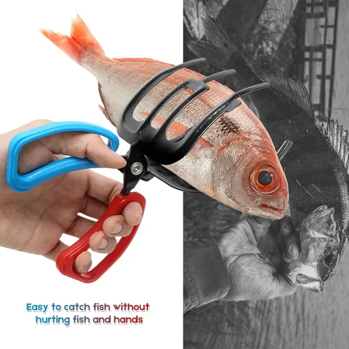 Miniatura 2 de Fish Claw Gripper, Fishing Pliers Gripper, Claw Fish Gripper, Metal Fish Control Clamp Tong Tackle Tool, Multi-Functional Lightweight Non-Slip Fish