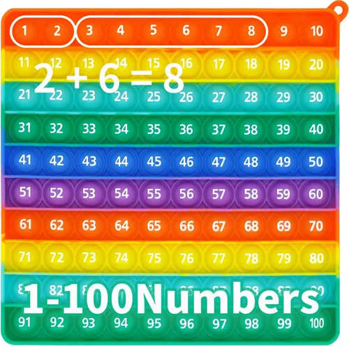 Juguete matemático de números 1-100, juguetes para aliviar el estrés, juguete de iluminación de números, adecuado para el hogar y el aula, hace que