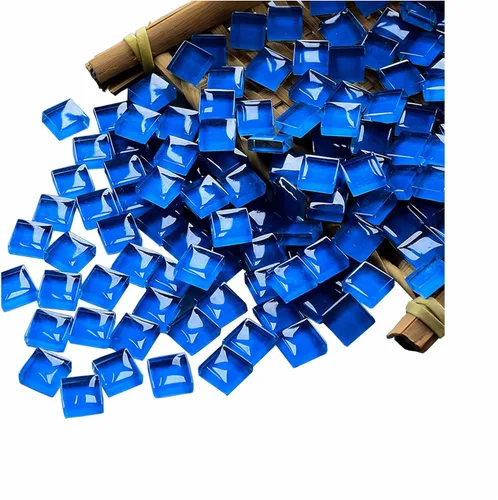 Miniatura 32 de 100 Piezas de Azulejos de Mosaico a Granel de Colores Surtidos, Azulejos de Vidrio Opaco para Manualidades de Mosaico DIY, Adornos para el Hogar