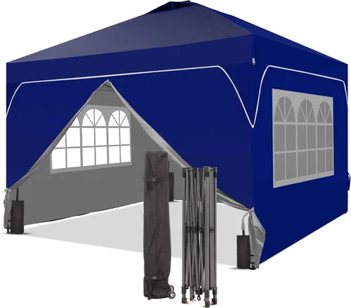 Miniatura 10 de GDY Tienda de campaña desplegable de 10 x 10 pies, gazebo para exteriores con 4 bolsas de arena, toldo fácil de instalar con 3 alturas ajustables