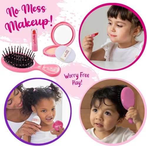 Miniatura 3 de Bolso de Juego para Niños Pequeños con Accesorios, Juguetes para Niñas con Maquillaje de Juguete, Llaves, Teléfono Inteligente, Bolso de Juguete