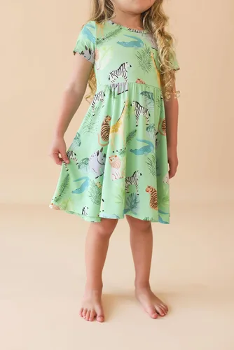 Miniatura 34 de Posh Peanut - Vestidos para niñas – Vestido suave para niña hecho con viscosa de bambú – Vestidos de otoño, primavera y verano para niñas