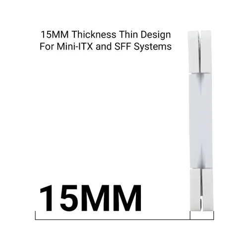 Miniatura 6 de Thermalright TL-C12015W-S Ventilador de enfriamiento de CPU de 120 mm, silencioso PWM ARGB para computadora, enfriador delgado de 15 mm (ARGB blanco)