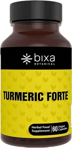 bixa BOTANICAL Cápsulas de cúrcuma Forte | Curcumina de alta potencia con pimienta negra | Absorción mejorada para apoyo articular e inmunológico |