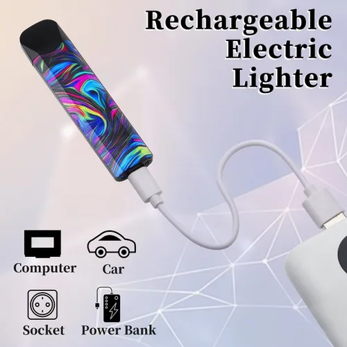 Miniatura 4 de Ambrogio.L Encendedores eléctricos recargables, paquete de 2 unidades, ultra delgado, USB C, resistente al viento, encendedor de plasma con luz Arco