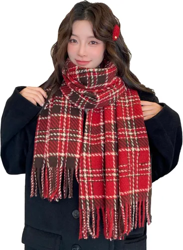 Miniatura 73 de iCuviy Bufanda grande de moda para invierno, chales y envolturas para mujer, extra suave, sensación de cachemira, bufandas frías para mujer