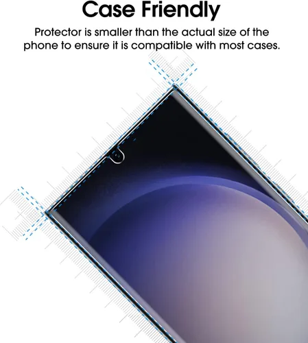Miniatura 4 de amFilm Protector de pantalla 2+2 compatible con Samsung Galaxy S23 Ultra templado y protector de lente de cámara 5G de 6.8 pulgadas, compatible