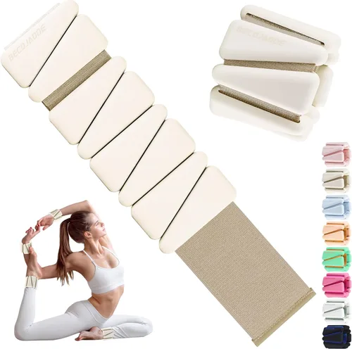 Miniatura 12 de BECOJADDE Pesas de Tobillo para Mujeres Pesas de Muñeca Juego de 2 (1 lb/2 lbs Cada Una) Peso Ajustable para Brazo y Pierna para Mujeres y Hombres