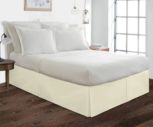 Miniatura 7 de Cotton Delight Falda de cama tamaño Queen 100% tela de mezcla de algodón, ajuste a medida de alta calidad, 1 falda de cama tamaño Queen de 12 Negro