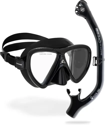 Miniatura 12 de Cressi Kit de snorkel para adultos, máscara y snorkel seco - Equipo de calidad para descubrir el mundo submarino - Ikarus & Orion Dry: Diseñado