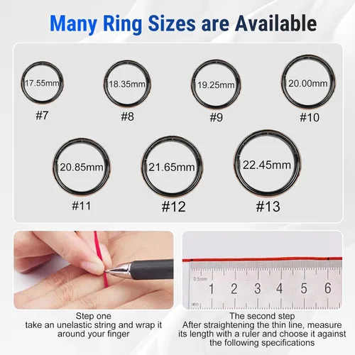 Miniatura 10 de Smart Ring Fitness Tracker for Women & Men, Heart Rate, Blood Oxygen, Blood Pressure, Sleep & Step Monitor, IP68 Waterproof Health Ring, Compatible