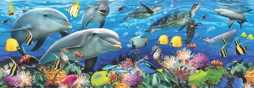 Miniatura 5 de Anatolian Puzzle - Delfines riendo, Rompecabezas de 260 piezas # 3348