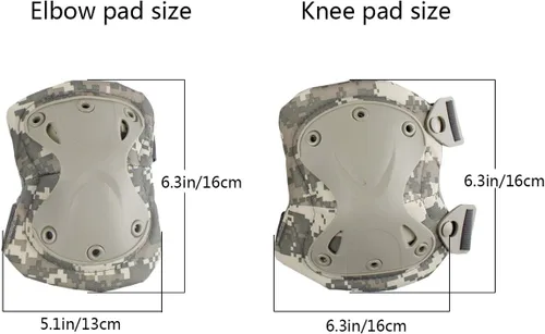 Miniatura 2 de Almohadillas Protectoras Tácticas de Combate para Rodilla y Codo para Juegos de Paintball CS al Aire Libre, Ciclismo, Seguridad, Equipo