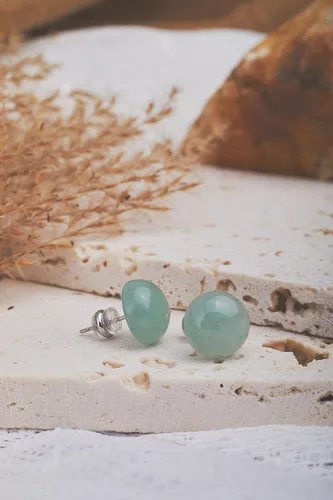 Miniatura 27 de Aretes de jade para mujer, hipoalergénicos, hechos a mano, joyería de jade verde real para mujeres y hombres, regalo para aniversario, graduación