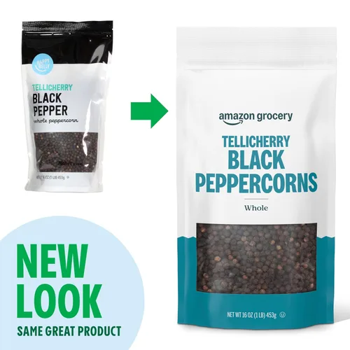 Miniatura 2 de Amazon Grocery, Tellicherry - Pimienta negra entera, 16 onzas