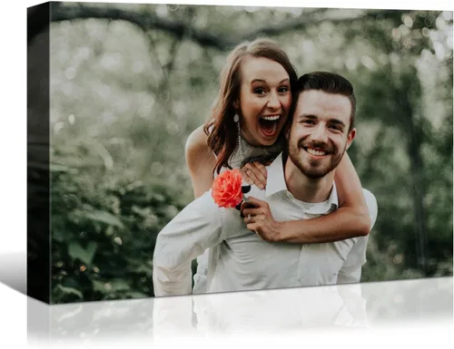 Miniatura 18 de Looife Impresiones en lienzo personalizadas de 40 x 20 pulgadas con tu foto, arte de pared personalizado con tu foto sobre lienzo