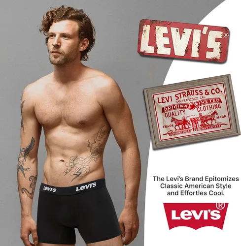 Miniatura 7 de Levi's Calzoncillos tipo bóxer de microfibra para hombre, ultra suaves, paquete de 4