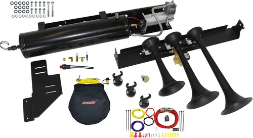 Kleinn Air Horns VELO-734 Bocina de tren atornillada/sistema de aire a bordo definitivo para camiones Ford F-150/Ford Raptor