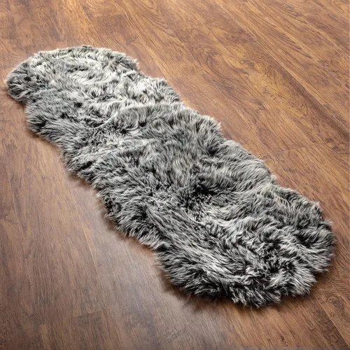 Miniatura 7 de Chanasya Alfombra de piel sintética súper suave de piel de oveja sintética para sofá, taburete, tocador, silla, lujosa alfombra mullida para sala