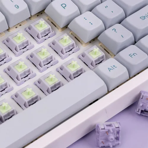 Miniatura 8 de EPOMAKER Wisteria - Interruptores mecánicos lineales de 39gf para teclado, interruptor cremoso pre-lubricado de 5 pines, 30 piezas, con vástago POM