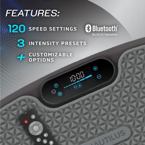 Miniatura 4 de Nautilus Vibratone Pro Vibration Plate - Plataforma de ejercicio y fitness para cuerpo completo, fuerza muscular, circulación
