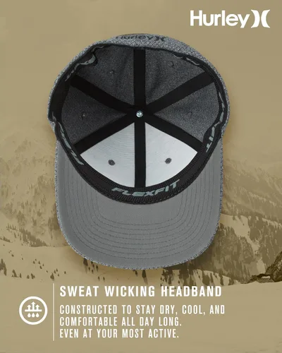 Miniatura 17 de Hurley Gorras para hombre - One & Only Flexfit Textures Cap - Sombreros ajustados para hombre, S-XL