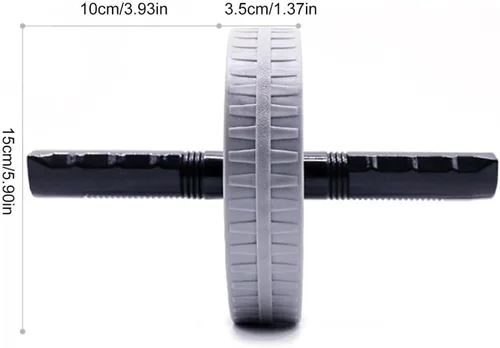 Miniatura 4 de Rueda de rodillo abdominal, rueda de fitness, rodillo de entrenamiento abdominal, equipo de entrenamiento abdominal para entrenamiento de fuerza Gris