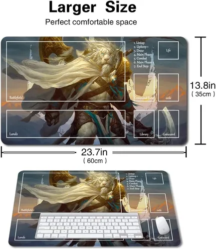Miniatura 2 de Juego de mesa MTG Playmat Games Tamaño 60X35 cm CCG Compatible para TCG RPG CCG Play Mats (Ajani Steadfast-Zone)