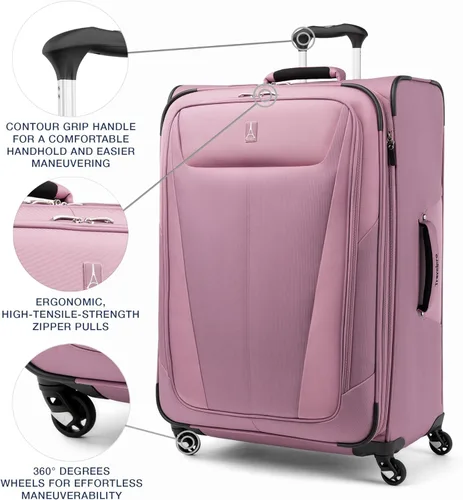 Miniatura 272 de Travelpro Maxlite 5 - Juego de 2 piezas de equipaje de mano de tela, expandibles con 4 ruedas giratorias, bolso blando para debajo del asiento, Negro