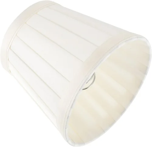 DOITOOL Pantalla de lámpara de pared, accesorios vintage, luz de techo blanca, mantel blanco, pantalla de tela, lámpara de mesa, pantalla de barril,