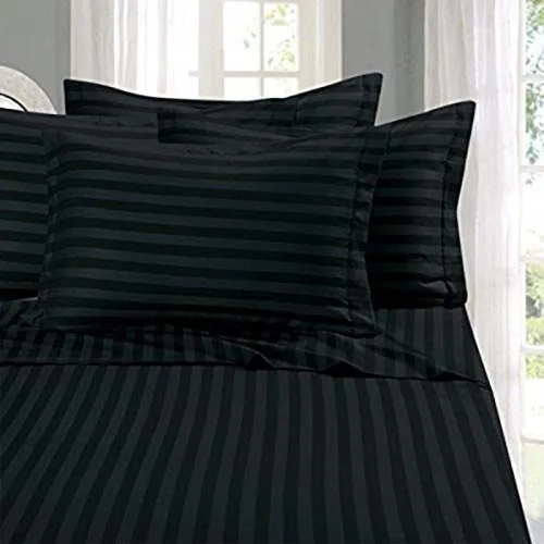 Miniatura 16 de Elegant Comfort 1500 Premier resistente a las arrugas y a la decoloración, juego de sábanas de lujo suave y sedoso de calidad de hotel a rayas