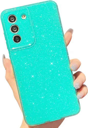 Miniatura 160 de MINSCOSE Compatible con Samsung Galaxy S22 Plus Case, Bonito Color Neón Brillante, con Purpurina Brillante Delgada Resistente a Golpes de Silicona