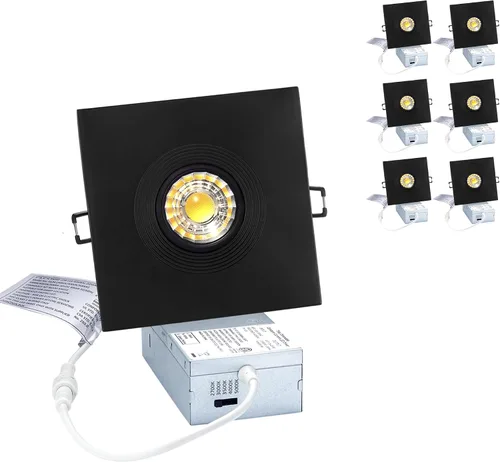 Miniatura 11 de POPANU Foco giratorio de cardán empotrado sin canless de 5 CCT de 3 pulgadas, lámpara de techo de globo ocular de 3 pulgadas, luces empotrables