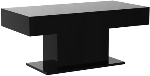 Miniatura 10 de HedoAjim - Mesa de café LED para sala de estar, mesa rectangular central de sala de estar, mesas de café modernas de madera con alto brillo y luces