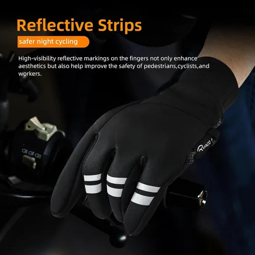 Miniatura 7 de Ryaco Guantes térmicos de invierno para hombres y mujeres, guantes cálidos con aislamiento para clima frío, impermeables, pantalla táctil