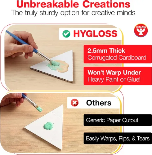 Miniatura 5 de Hygloss Productos Formas geométricas corrugadas Artes y manualidades ideales, bueno para el hogar o clase-Actividad STEM para niños, surtido