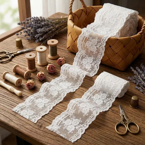 IDONGCAI Borde de encaje de guipur de alta calidad, 3 pulgadas de ancho, cinta decorativa vintage con borde de encaje para velos de novia, vestidos