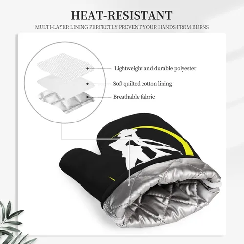 Miniatura 5 de Juego de manoplas para horno y soportes para ollas, resistentes al calor, antideslizantes, de silicona, con guantes de horno y almohadillas Sailor