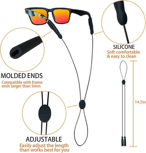 Miniatura 2 de Correa deportiva para lentes de sol, correa ajustable para lentes de sol, soporte para lentes para niños, mujeres y hombres, soporte para anteojos