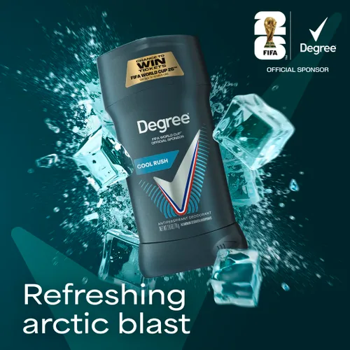 Miniatura 6 de Degree Men Desodorante antitranspirante de protección avanzada para hombre, Cool Rush, 4 unidades, 72 horas, protección contra el sudor y el olor