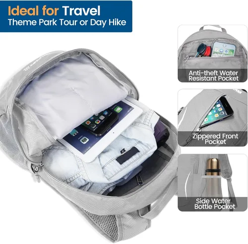 Miniatura 3 de ZOMAKE Mochila plegable ultraligera de 25 litros, mochila de senderismo plegable resistente al agua, pequeña mochila plegable para viajes