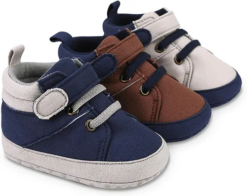 Miniatura 2 de SOFMUO Zapatos deportivos para bebés, niños y niñas, de piel sintética, antideslizantes, suela de goma suave, botines de vestir para niños pequeños