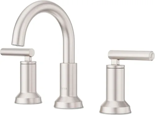 Miniatura 15 de Pfister Capistrano - Grifo de lavabo de baño, centro de 10.2 cm, 2 asas, 3 orificios, certificado NSF, acabado de níquel cepillado resistente a