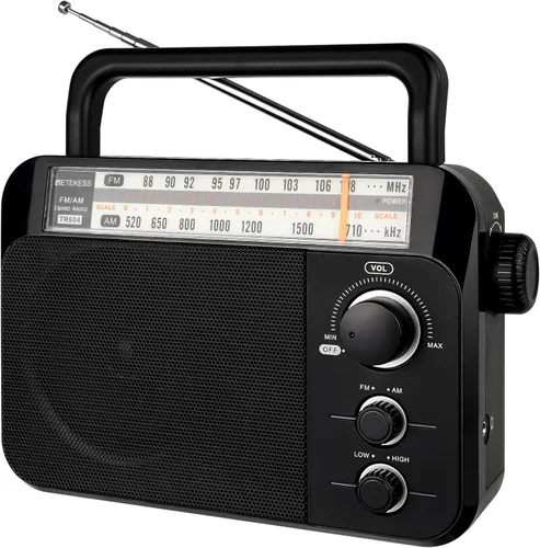 Miniatura 10 de Retekess TR604W AM FM NOAA Radio, Radios meteorológicas de emergencia portátiles con la mejor recepción, alimentadas por AC o batería D, con esfera
