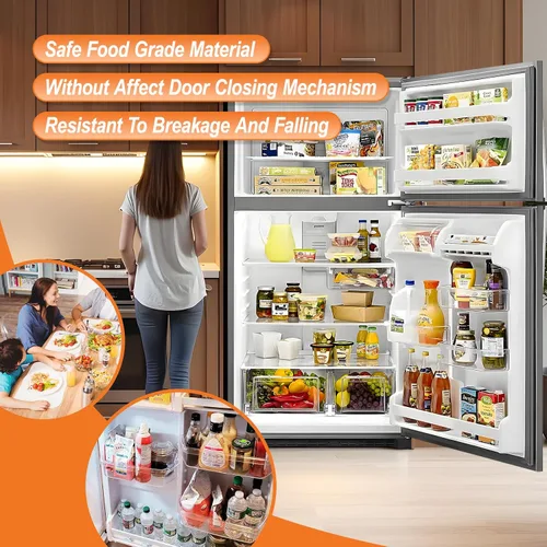 Miniatura 7 de Paquete de 2 contenedores de puerta de refrigerador mejorados W10803530 compatible con Whirlpool Refrigerador Puerta Estante Bin WRT311FZDW01