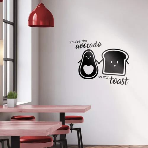 Miniatura 2 de Calcomanía de vinilo para el día de San Valentín – You're The Avocado to My Toast – 21 x 28 pulgadas – Decoración de San Valentín para parejas