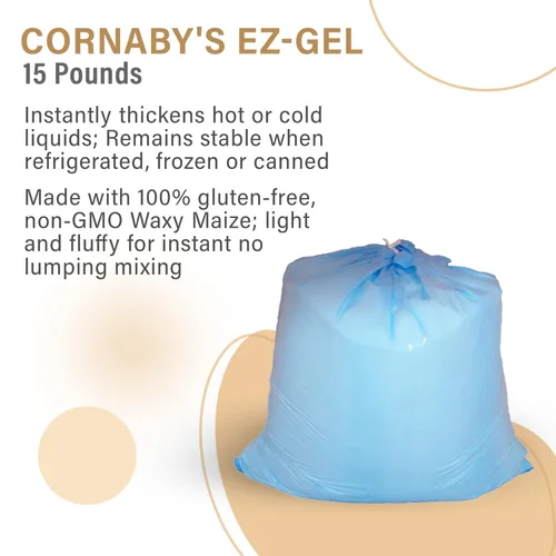 Miniatura 2 de Cornaby's E-Z Gel - Espesante instantáneo para alimentos de 15 libras, sin gluten, sin OMG, totalmente natural, gránulos de almidón de alimentos
