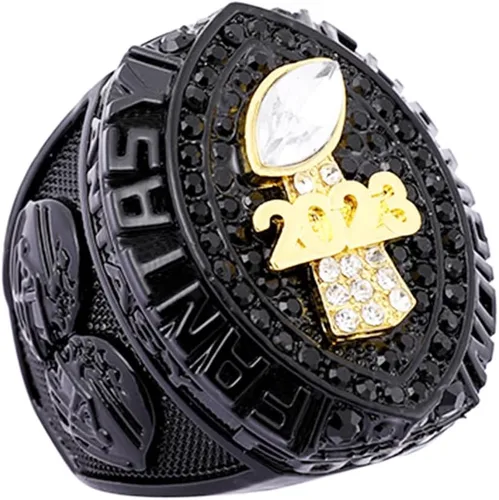 Miniatura 4 de Anillo de campeonato de fútbol de fantasía 2023 Premio de trofeo Deporte MVP Ganador Campeón Anillo