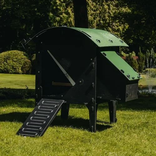 Miniatura 2 de Gallinero de plástico de 25 años de vida útil, gallinero pequeño para 3 pollos o 5 bantams Adecuado para gallinas grandes e ideal para pollos
